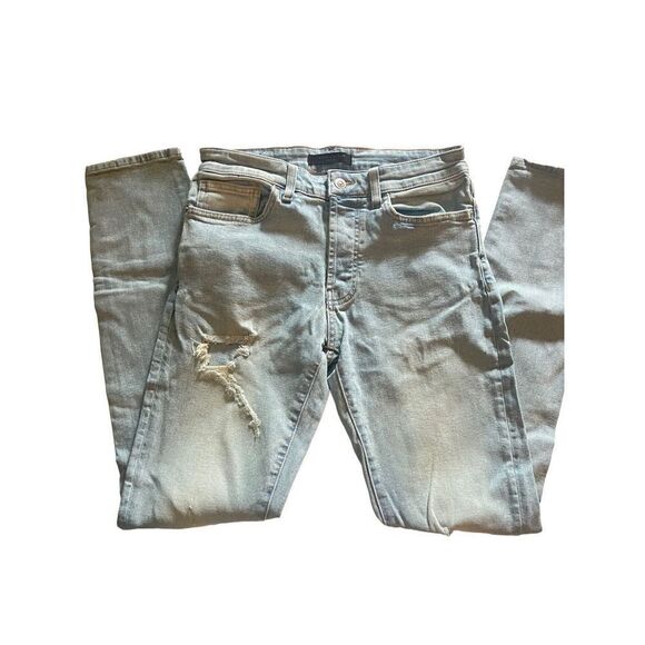 FOREVER 21 DISTRESSED DENIM JEAN - Picture 1 of 2